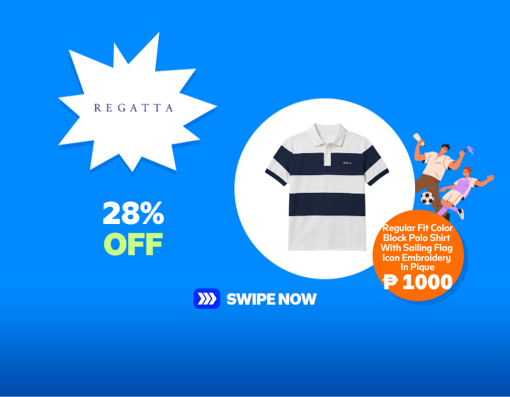 28% Off Regatta Regular Fit Color-Block Polo Shirt With Sailing Flag Icon Embroidery  In Pique ₱ 1000