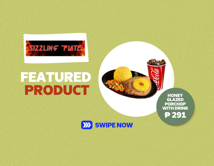 FEATURED PRODUCT on SIZZLING PLATE's HONEY-GLAZED PORKCHOP 