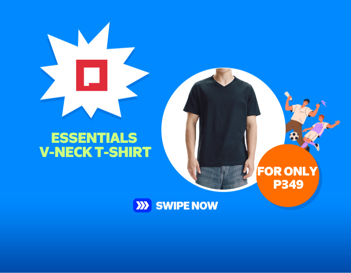 SMZA Penshoppe Essentials  V-Neck T-Shirt