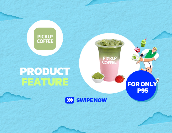 Php 95.00 only on PICKUP COFFEE Strawberry Matcha