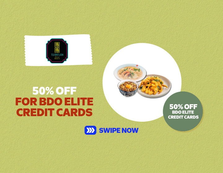 TUANTUAN 50% OFF BDO ELITE CREDIT CARDS
