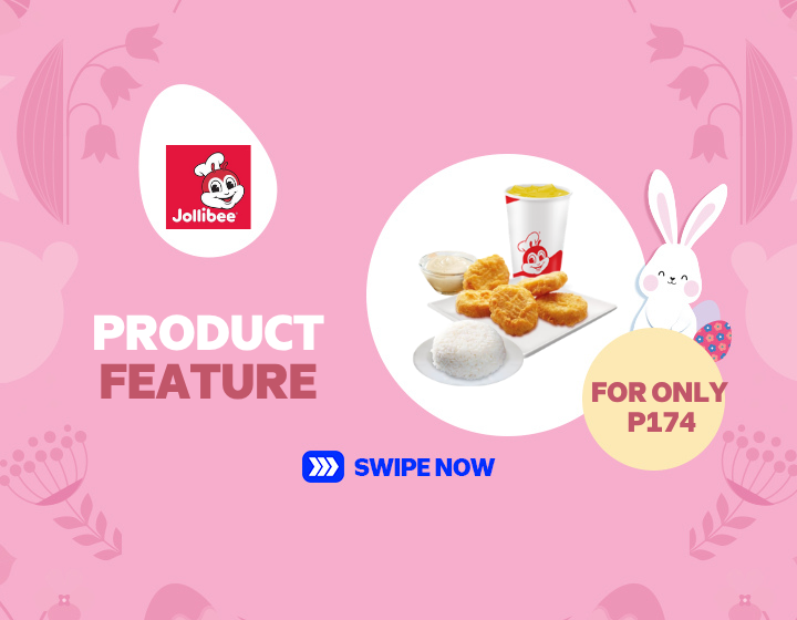 Php 174.00 only on JOLLIBEE Chicken Nuggets w/ Drnks Kids Meal