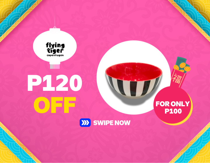  ₱100 RED & WHITE STRIPES BOWL