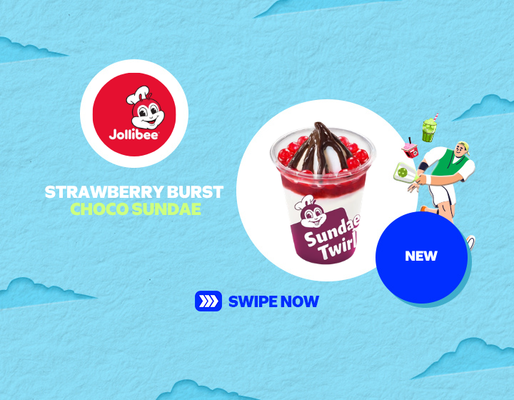 NEW Strawberry Burst Choco Sundae on Jollibee