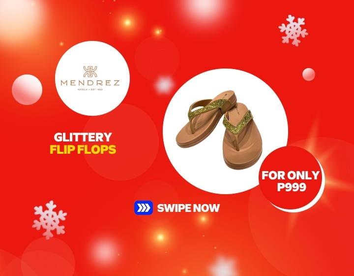 MENDREZ GLITTERY FLIP FLOPS
