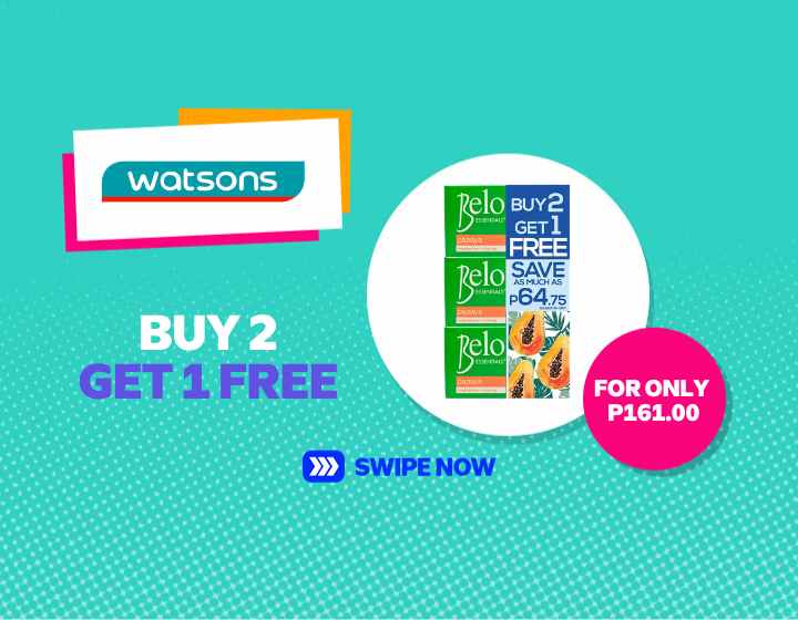Glow brighter every day with Belo Essentials Papaya Soap 135g ✨  Buy 2 Get 1 FREE for only Php 161.00 — your skincare essentials just got even better! 💛  Hurry and grab this amazing deal at Watsons here at SM City General Santos. See you there! 🛍💖
