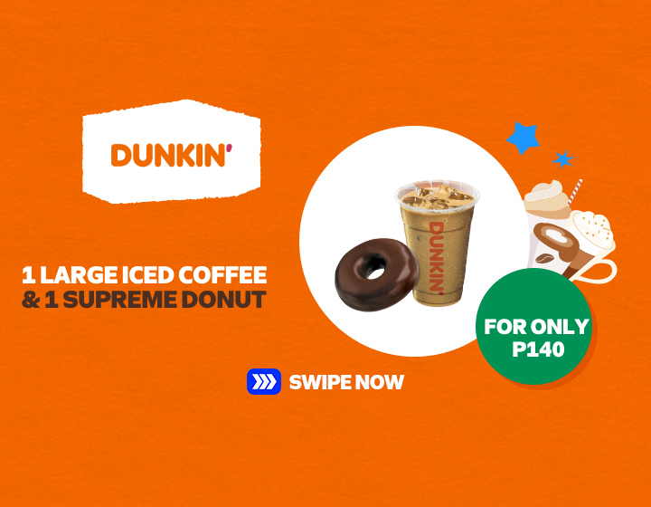 1 LARGE ICED COFFEE & 1 SUPREME DONUT