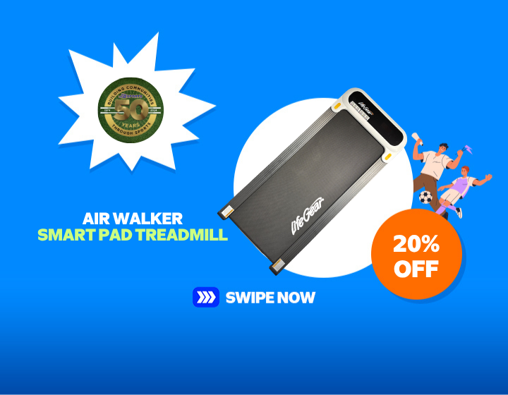 Lifegear 97034 Air Walker Smart Pad Treadmill on JB Sports