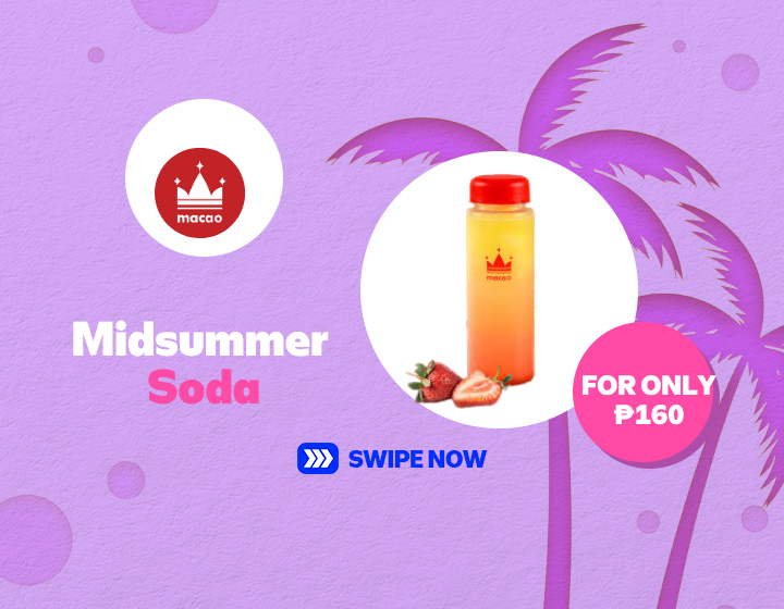 Sip into summer with the refreshing Midsummer Soda for only ₱160 🥤☀️ Available now at Macao Imperial Tea ✨