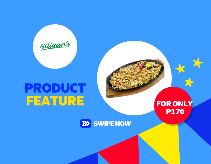 Php 170.00 only on GILIGANS Crispy Pork Sisig