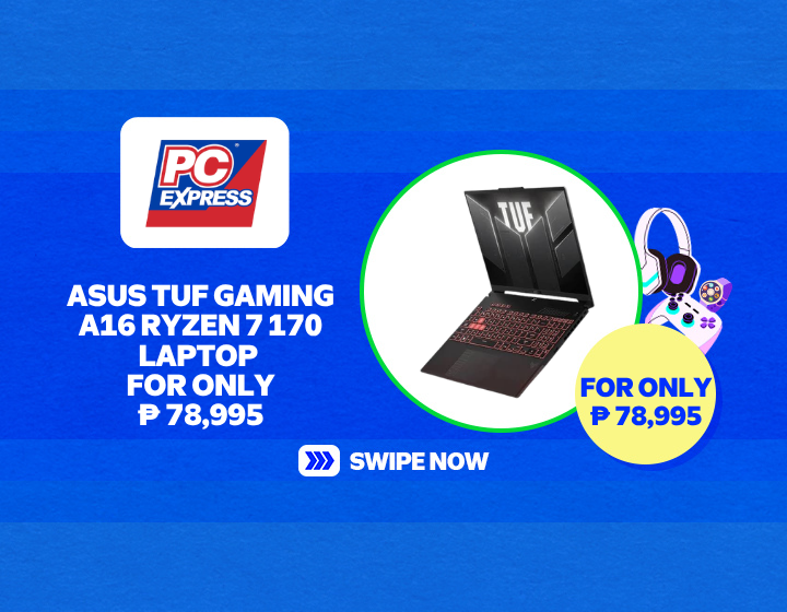 SMMR | PC EXPRESS | ASUS TUF GAMING A16 RYZEN 7 170 LAPTOP  FOR ONLY ₱ 78,995