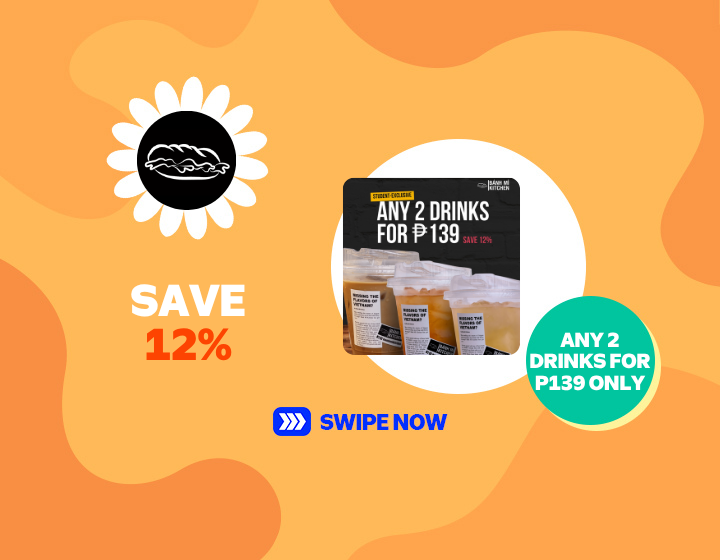 Get 2 drinks for only P139 on Banh Mi Kitchen