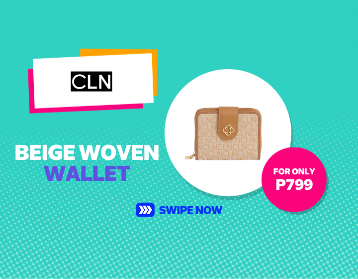 CLN BEIGE WOVEN WALLET FOR ONLY P799!