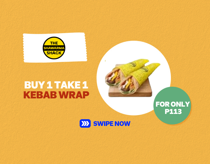 Buy 1 Take 1 Kebab Wrap for only ₱113