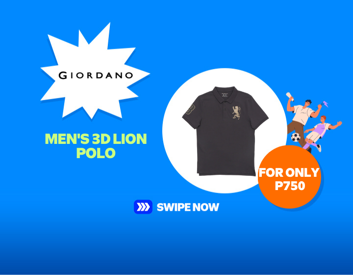 SMZA GIORDANO Men's 3D Lion Polo