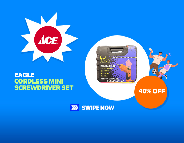 20% OFF ON EAGLE CORDLESS MINI SCREWDRIVER!