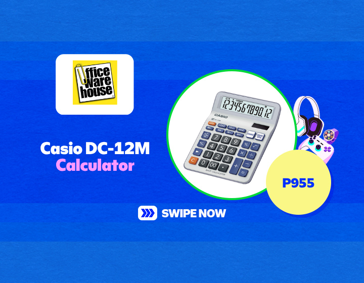 Php 955.00 only on OFFICE WAREHOUSE Casio DC-12M Calculator