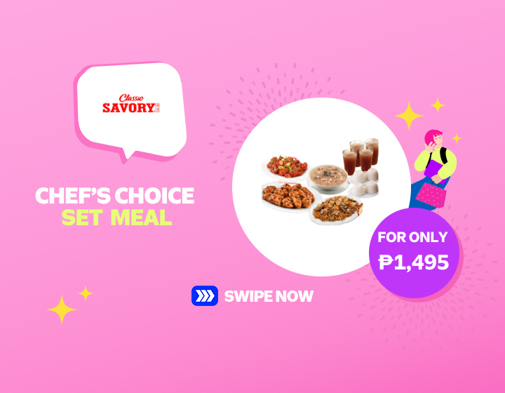 Classic Savory Chef's Choice Set Meal good for 4 for only P 1,495