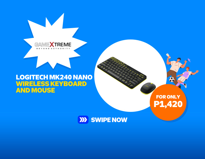 GAME XTREME Logitech MK240 Nano Wireless Keyboard And Mouse Combo [Black]