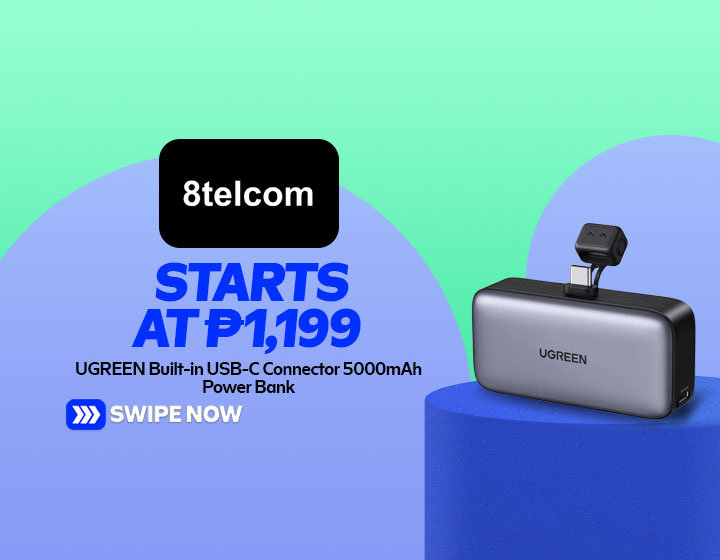 UGREEN 5000mAh Power Bank with Built-in USB-C Connector starts at P1,199
