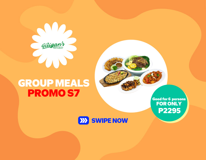 GILIGAN'S RESTAURANT | GROUP MEALS PROMO S7 FOR ONLY P2295