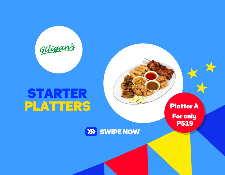 GILIGAN'S RESTAURANT| STARTER PLATTER A FOR ONLY P519