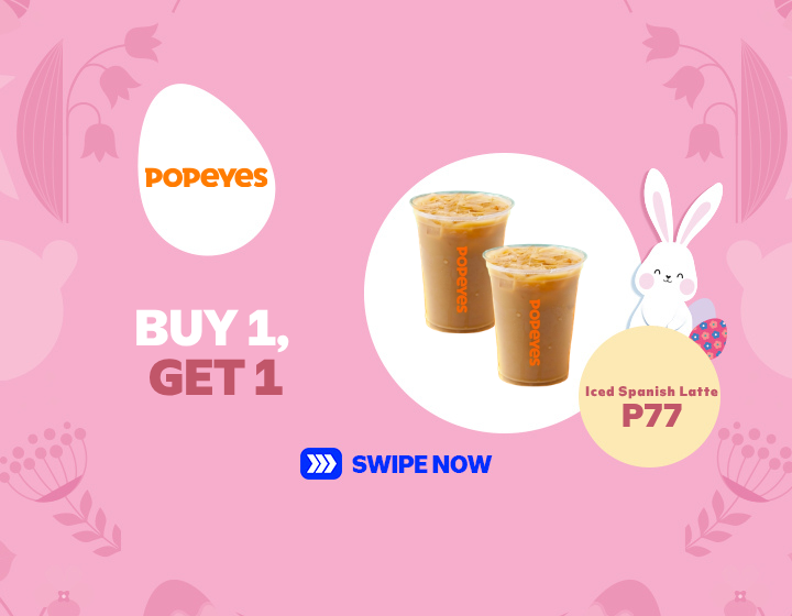Grab Popeyes' Buy 1, Get 1 Iced Spanish Latte for only P77