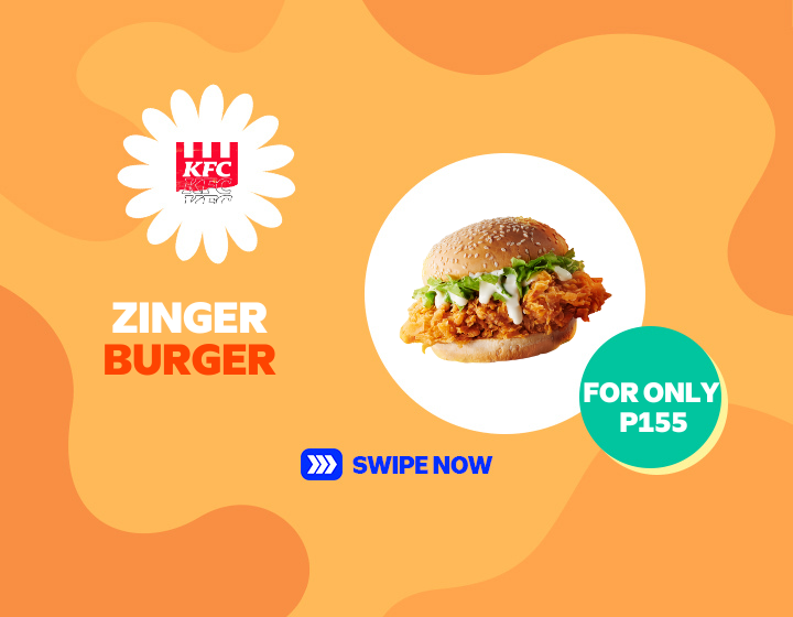 KFC  | Get this Zinger Chicken Burger for only P155