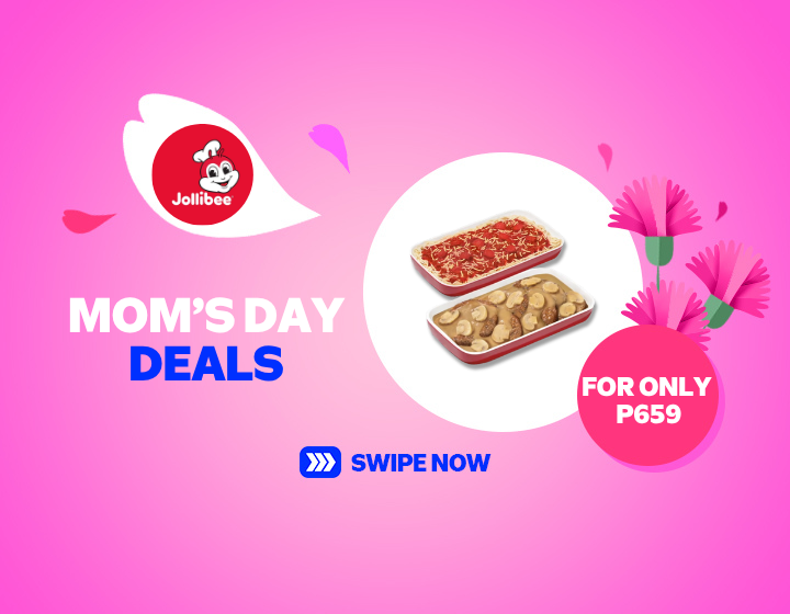 Jollibee 6 pc. - Burger Steak w/ Jolly Spaghetti Family Pan