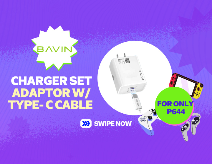 Php 644.00 only on BAVIN Charger Set Adaptor with Type-C Cable