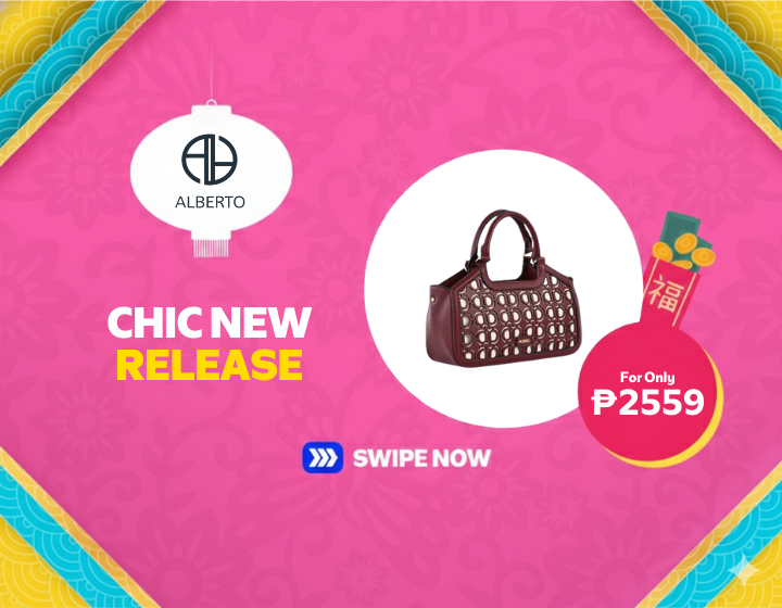 ALBERTO MAROON HANDBAG