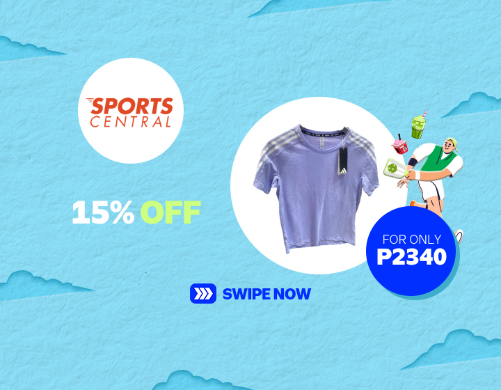 Sports Central | Adidas Own the Run 3-Stripes Tee in Violet Tone