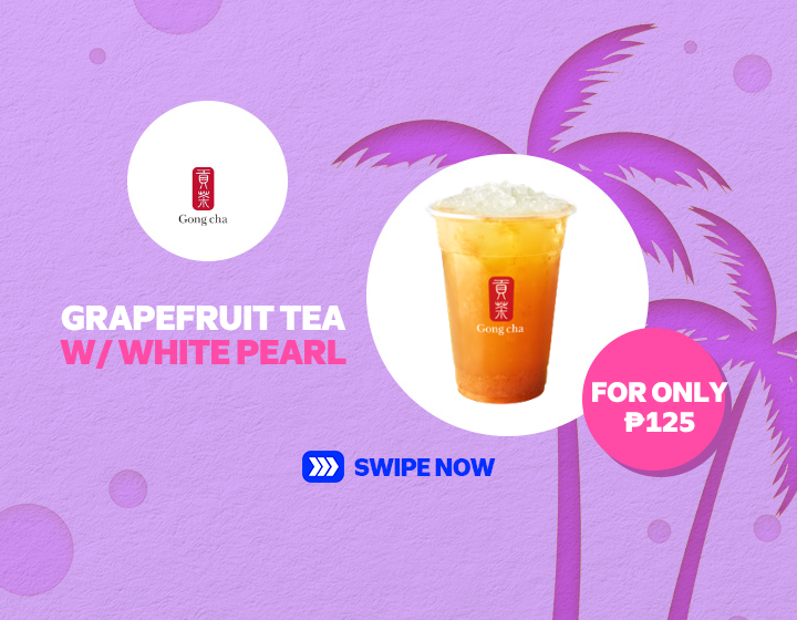 Refresh your day with the Grapefruit Tea with White Pearl for only ₱125 🍊🧋 Enjoy a fruity and refreshing sip today at Gong Cha inside SM City General Santos ✨