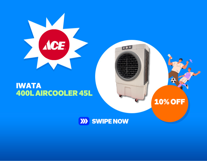 10% OFF ON IWATA 400L AIRCOOLER 45L!