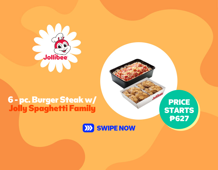 HOT! 6 - pc. Burger Steak w/ Jolly Spaghetti Family