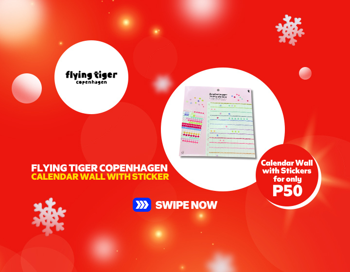 FLYING TIGER COPENHAGEN CALENDAR WALL WITH STICKER FOR ONLY P50!