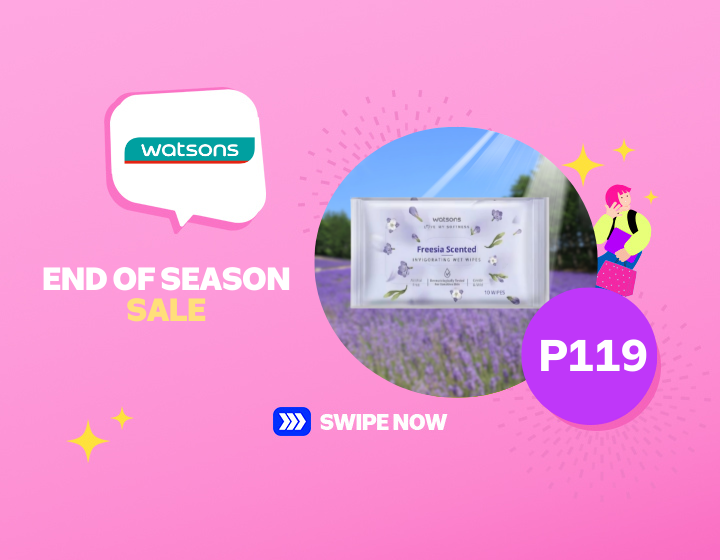 Watsons' lavender wipes for only P119.00