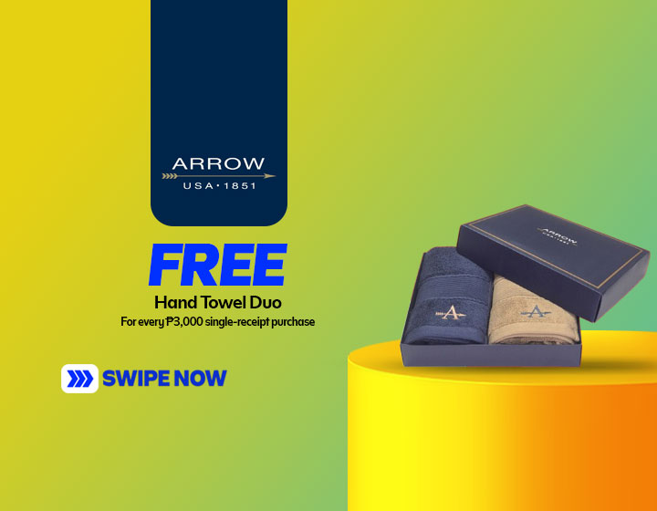 Free Hand Towel Duo with Every P3,000 Single-Receipt Purchase