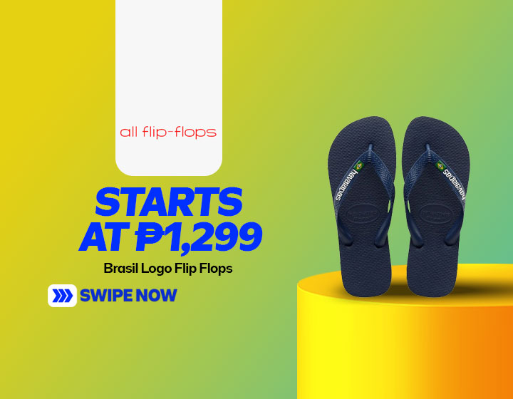 Havaianas Brasil Logo Flip Flops in Navy Blue start at P1,299