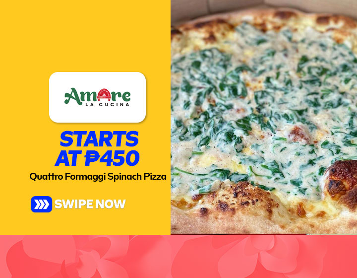 Quattro Formaggi Spinach Pizza starts at P450