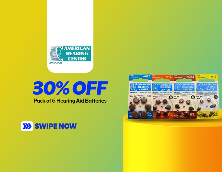 Enjoy 30% Off on Hearing Aid Batteries - Pack of 6