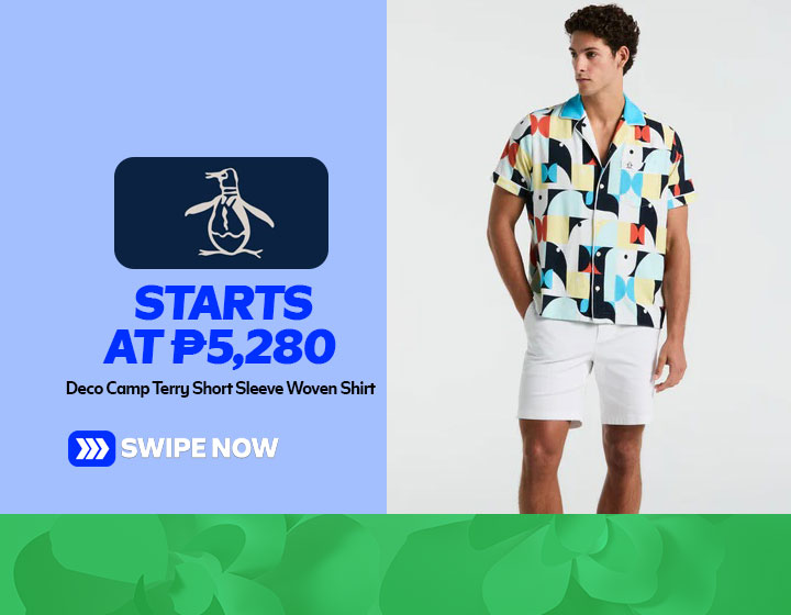 Deco Camp Terry Short Sleeve Woven Shirt in Horizon Blue starts at P5,280