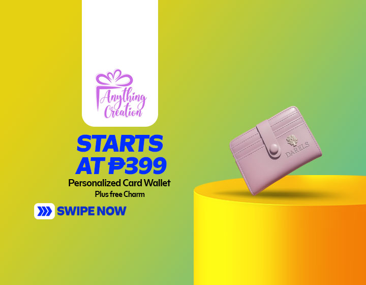Personalized Card Wallet with Name and 1 Free Charm starts at P399