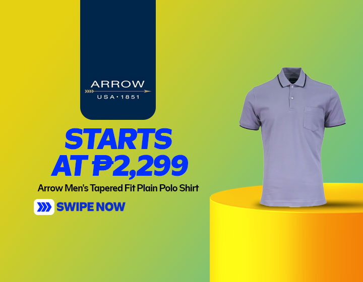 Arrow Men's Tapered Fit Plain Polo Shirt starts at P2,299