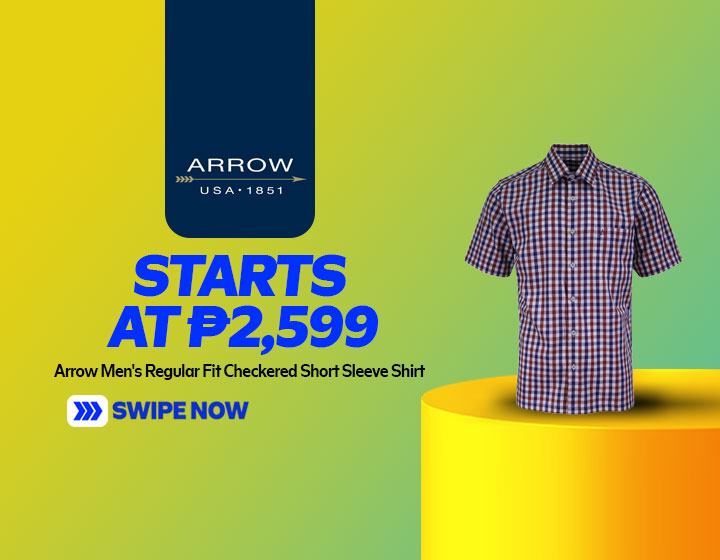 Arrow Men's Regular Fit Checkered Short Sleeve Shirt starts at P2,599