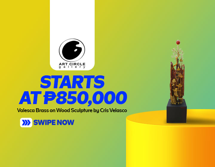 Valesca - Brass on Wood Sculpture by Cris Velasco starts at P850,000