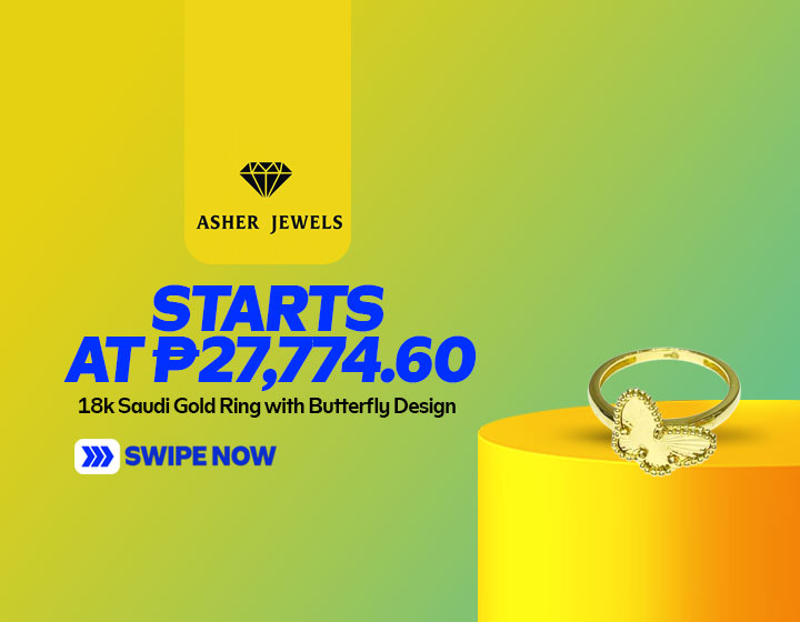 18K Saudi Gold Ring with Butterfly Design starts at P27,774.60