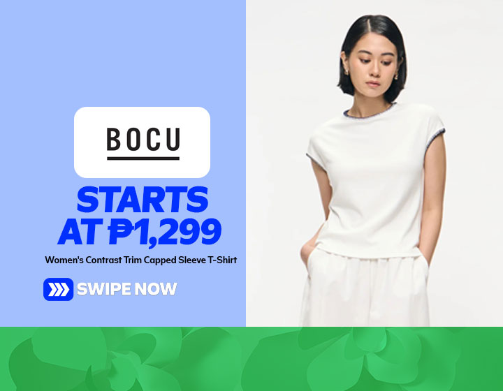 Women’s Contrast Trim Capped Sleeve T-Shirt starts at P1,299