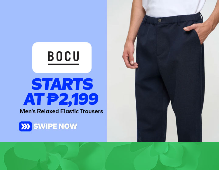 Men's Relaxed Elastic Trousers start at P2,199