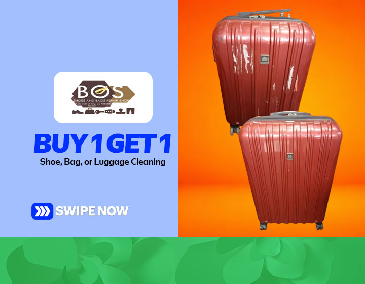 Avail 1 Get 1 Shoe, Bag, or Luggage Cleaning starts at P2,500